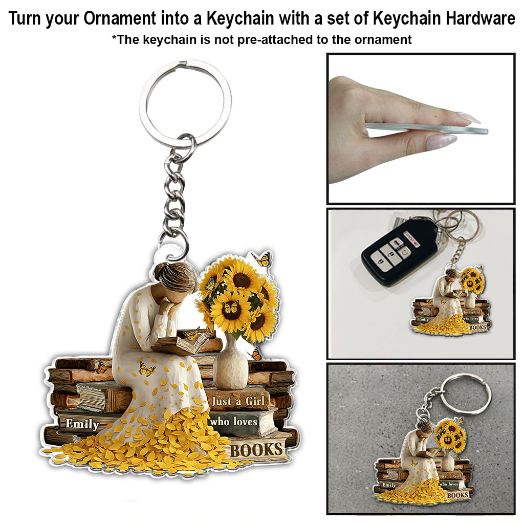 Just A Girl Who Loves Books - Personalized Book Ornament