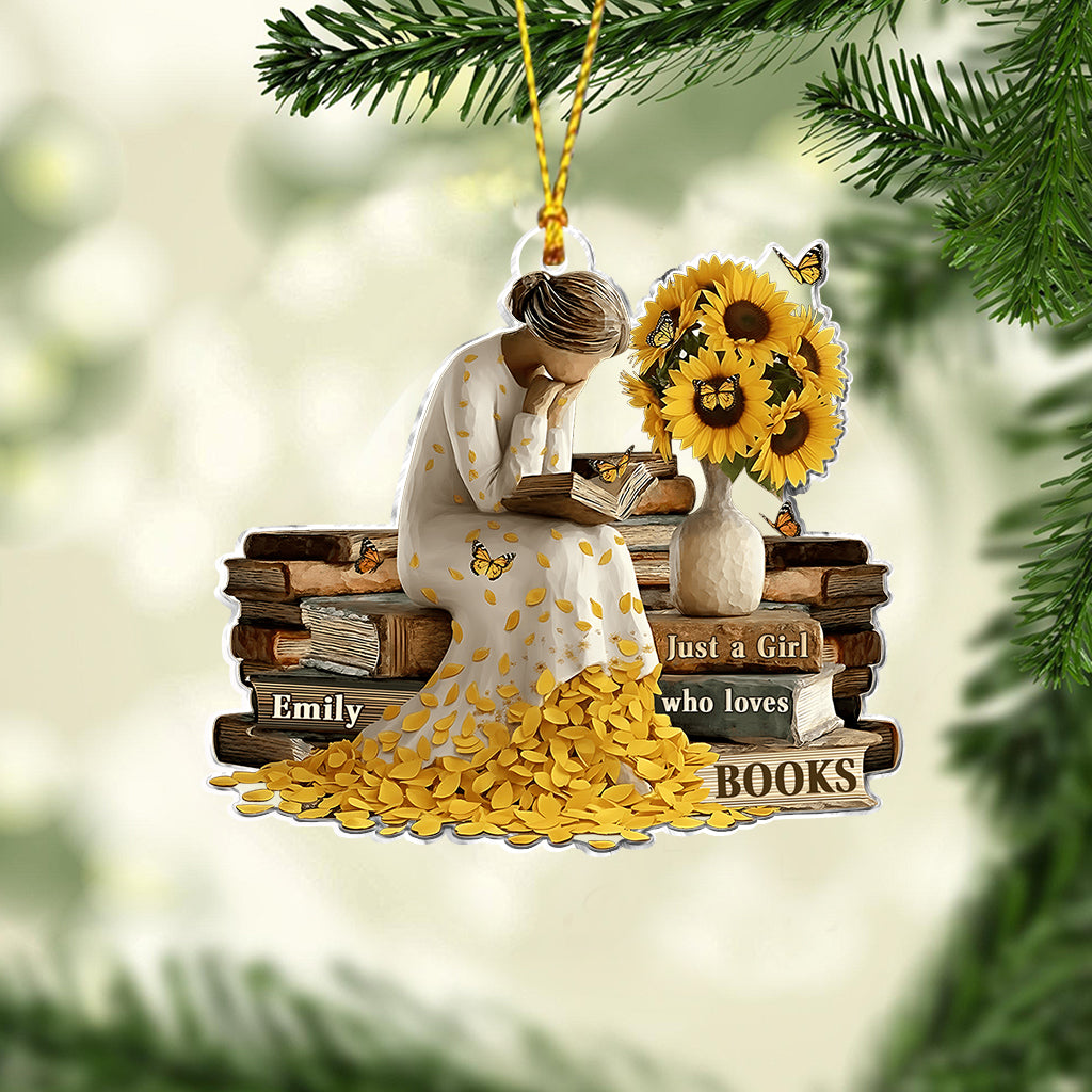 Just A Girl Who Loves Books - Personalized Book Ornament