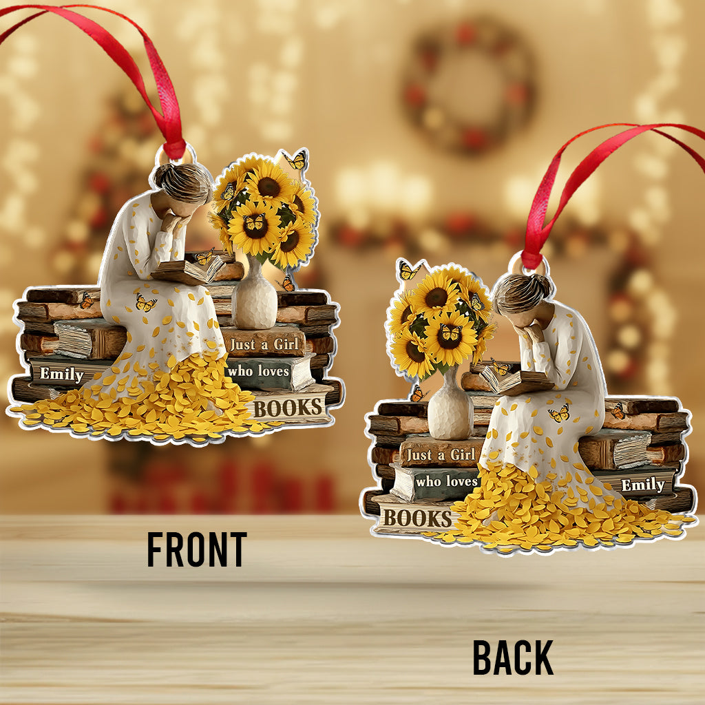 Just A Girl Who Loves Books - Personalized Book Ornament