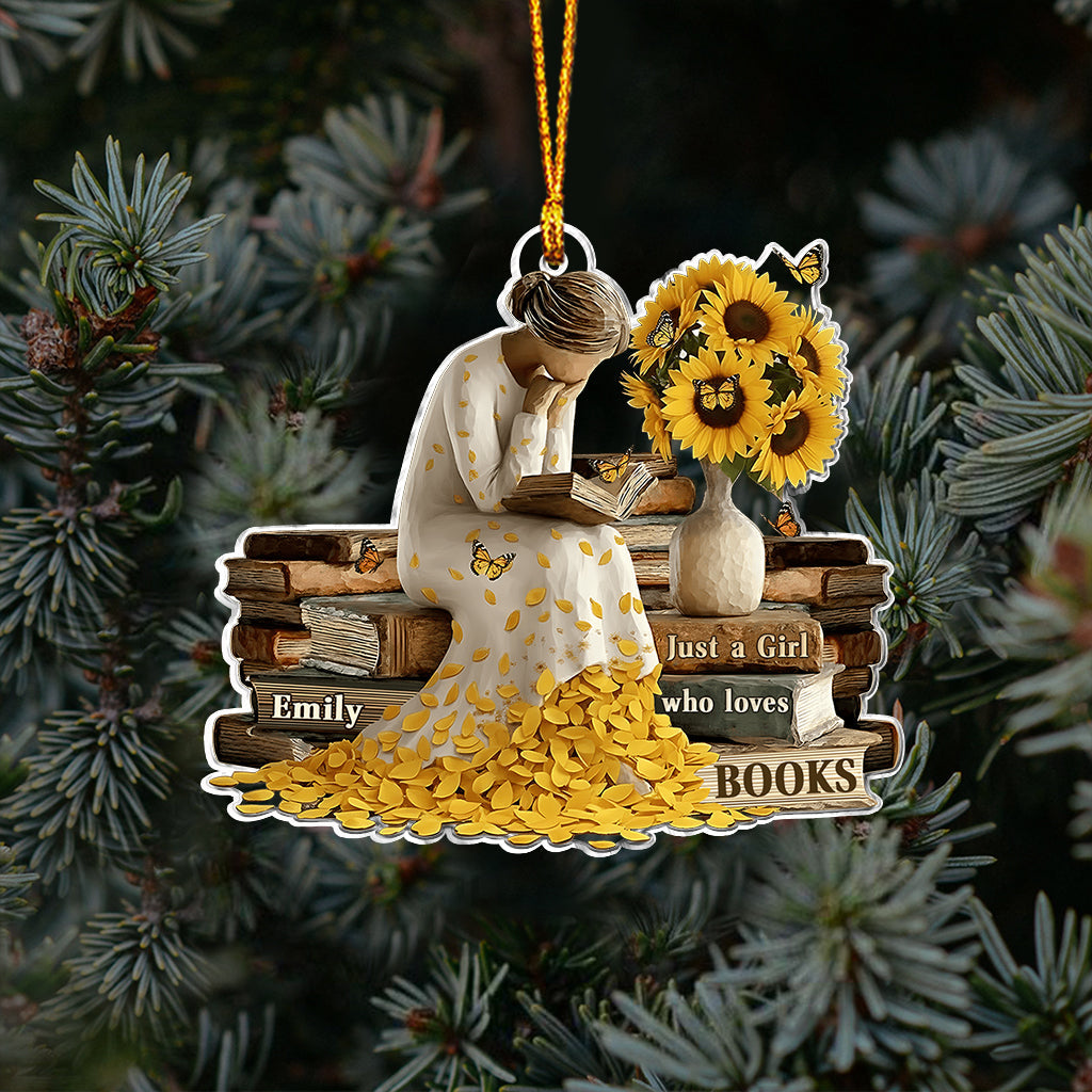 Just A Girl Who Loves Books - Personalized Book Ornament