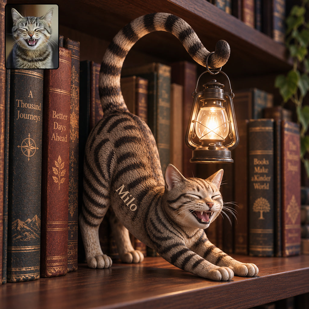 My Little Light - Personalized Cat Bookshelf Lamp