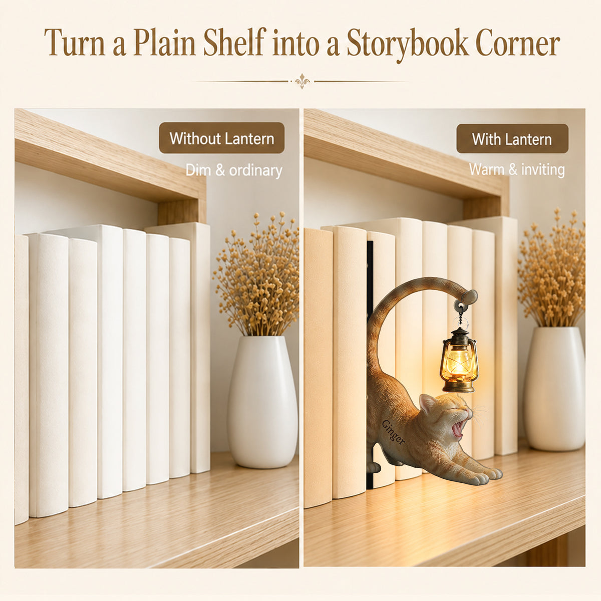 My Little Light - Personalized Cat Bookshelf Lamp