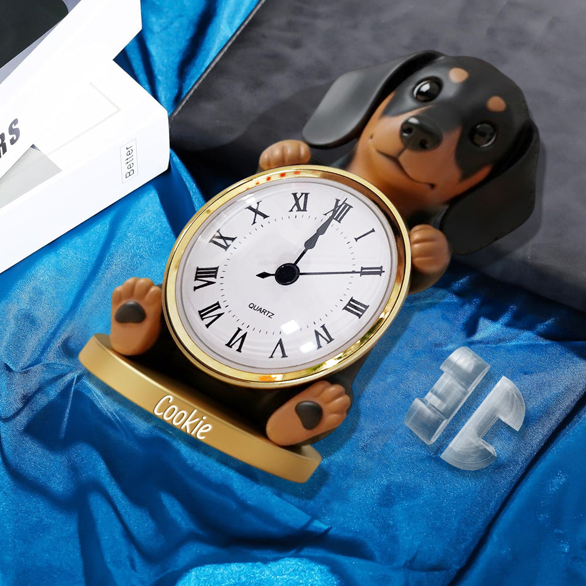 Time For A Walk - Personalized Dog Acrylic Clock Plaque