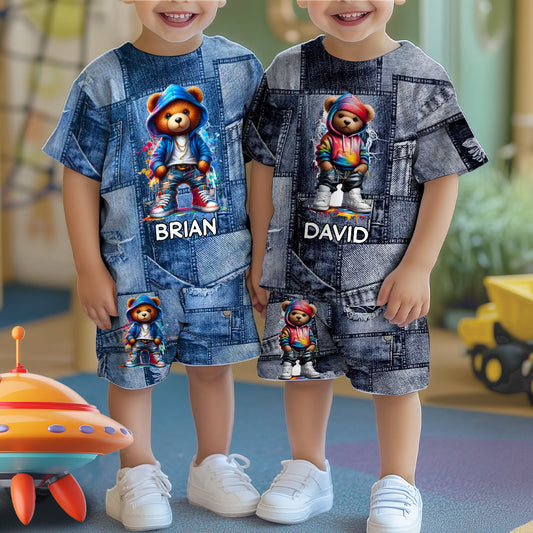 Cool Bear - Personalized Kid T-shirt & Shorts