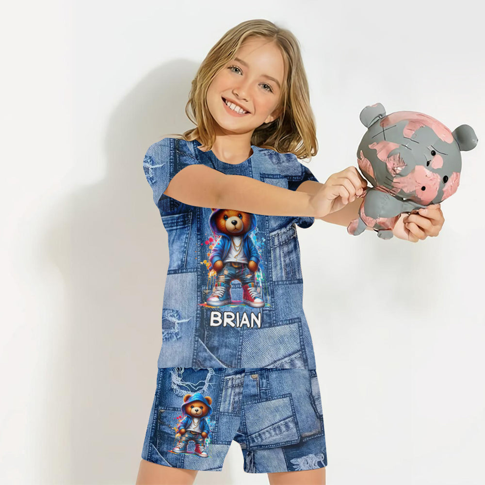 Cool Bear - Personalized Kid T-shirt & Shorts