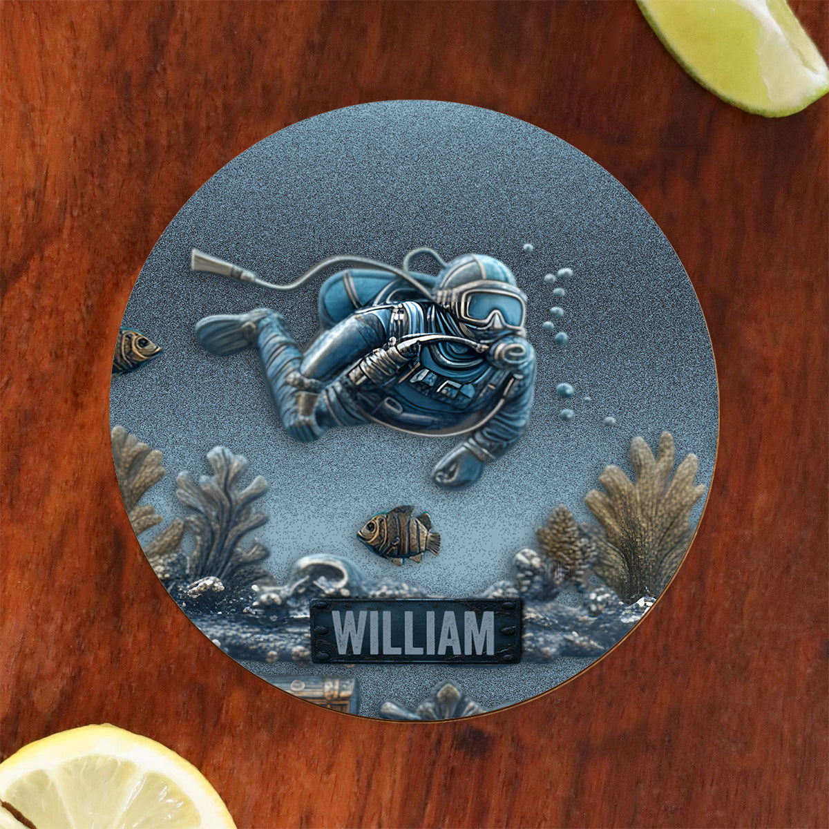 Ocean's Deep - Personalized Scuba Diving Whiskey Glass