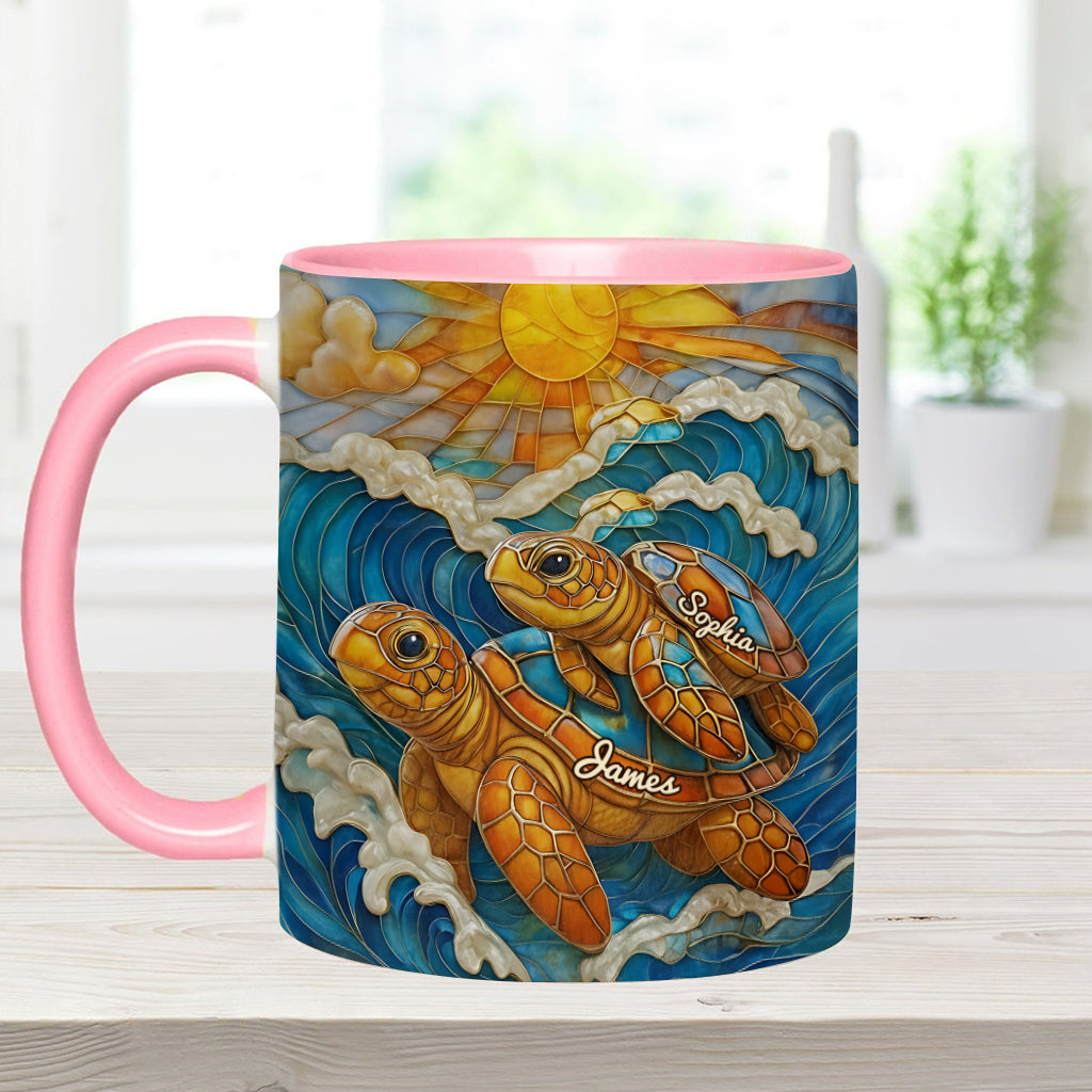 Turtle Beach Lover - Personalized Turtle Accent Mug