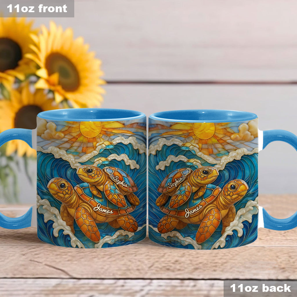 Turtle Beach Lover - Personalized Turtle Accent Mug