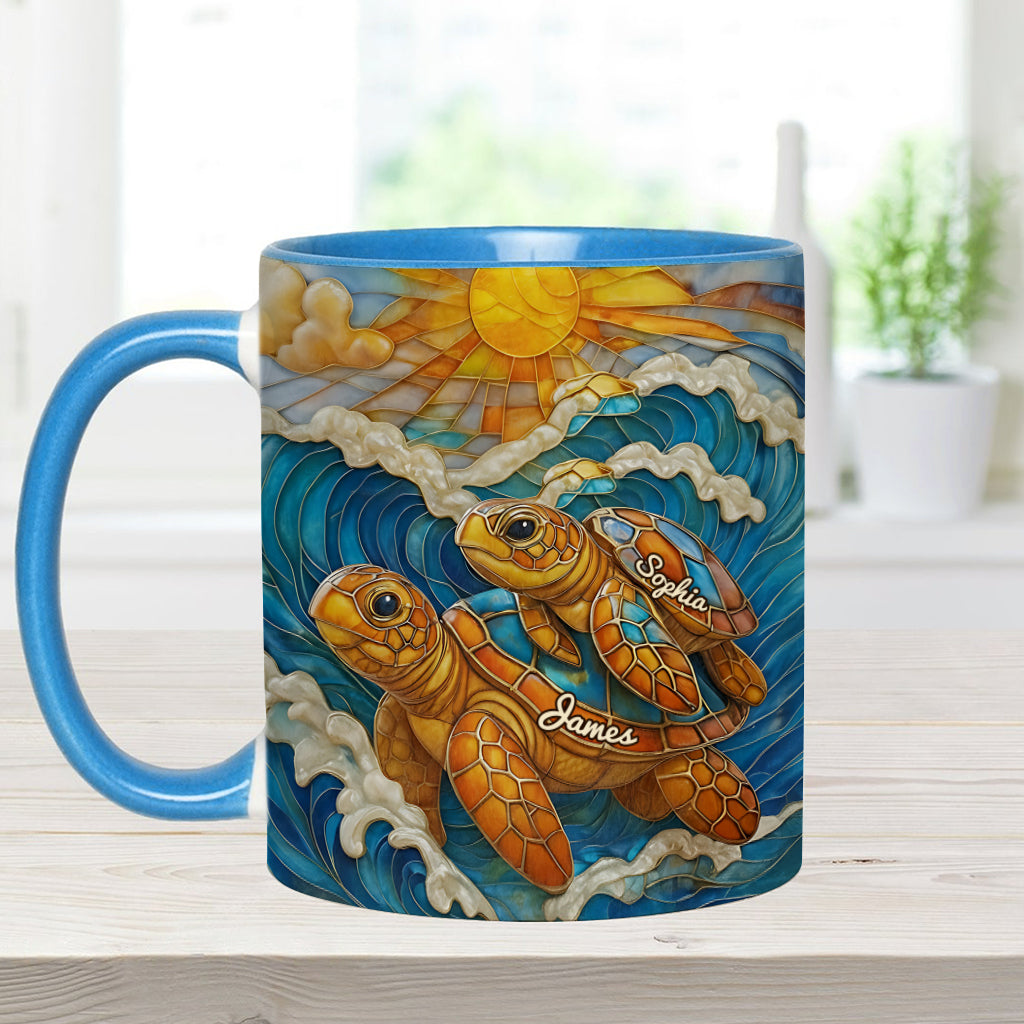 Turtle Beach Lover - Personalized Turtle Accent Mug