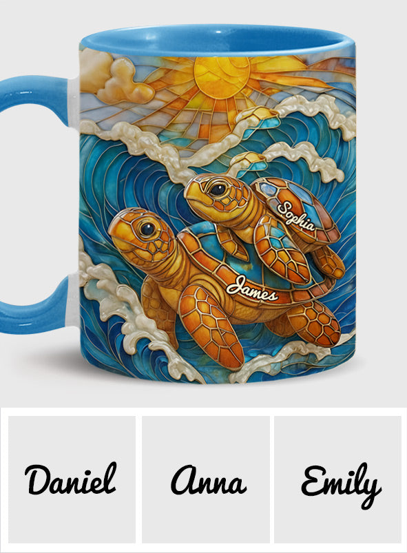 Turtle Beach Lover - Personalized Turtle Accent Mug
