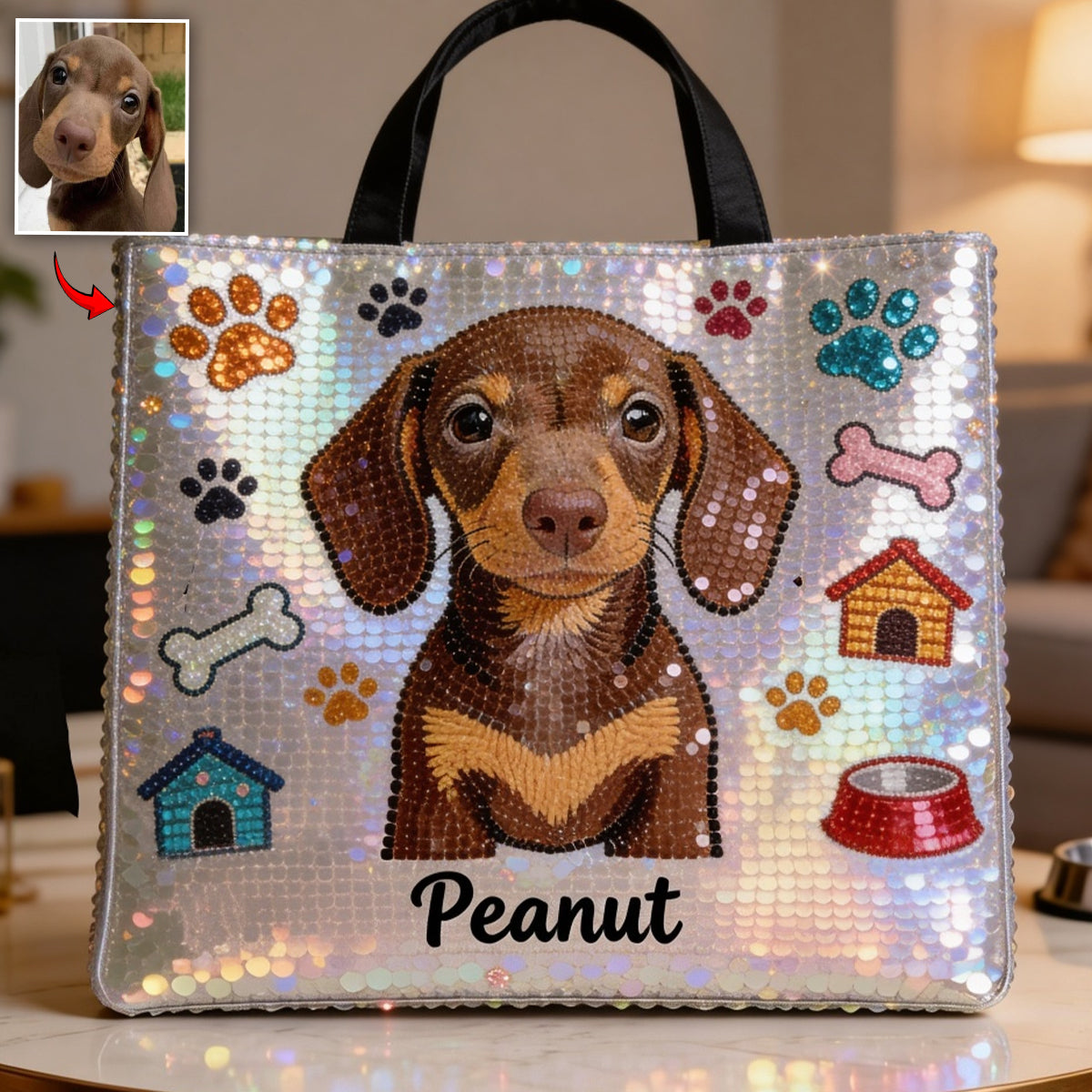 Ich liebe meinen Hund - Personalisierte Hundetasche