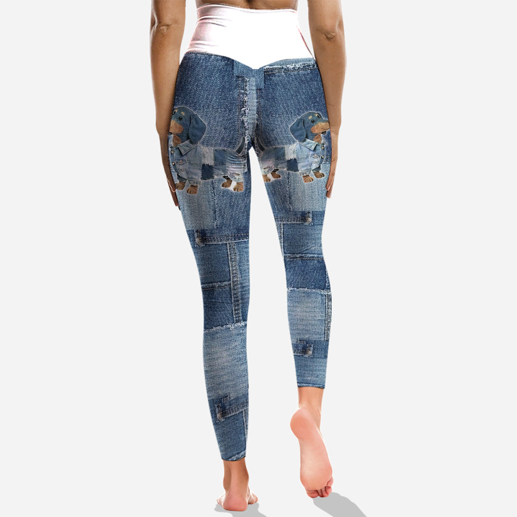 Just A Girl Who Loves Dachshunds - Personalized Dachshund Hoodie and Leggings