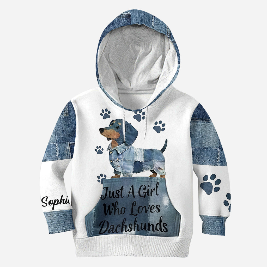 Just A Girl Who Loves Dachshunds - Personalized Dachshund Hoodie and Leggings