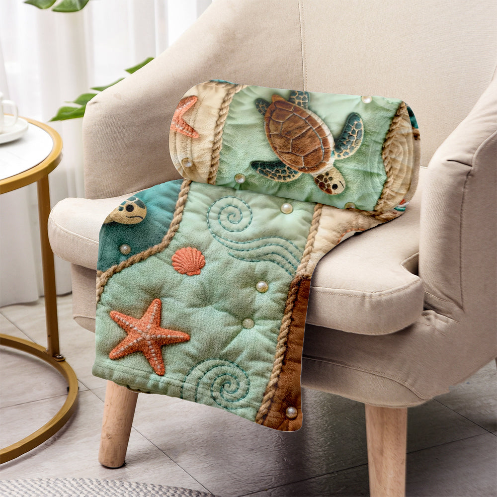 Love Turtle - Personalized Turtle Blanket