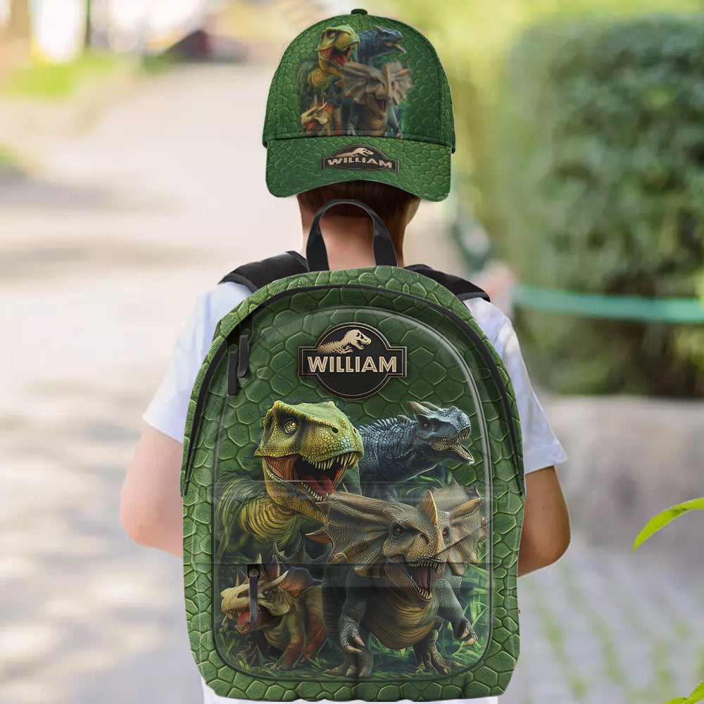 Dinosaur World - Personalized Kid Classic Cap & Backpack