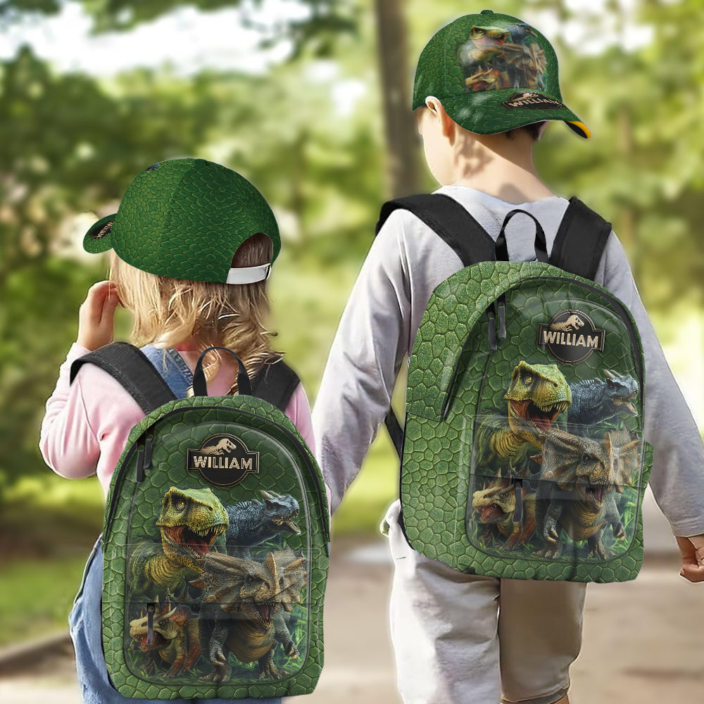 Dinosaur World - Personalized Kid Classic Cap & Backpack