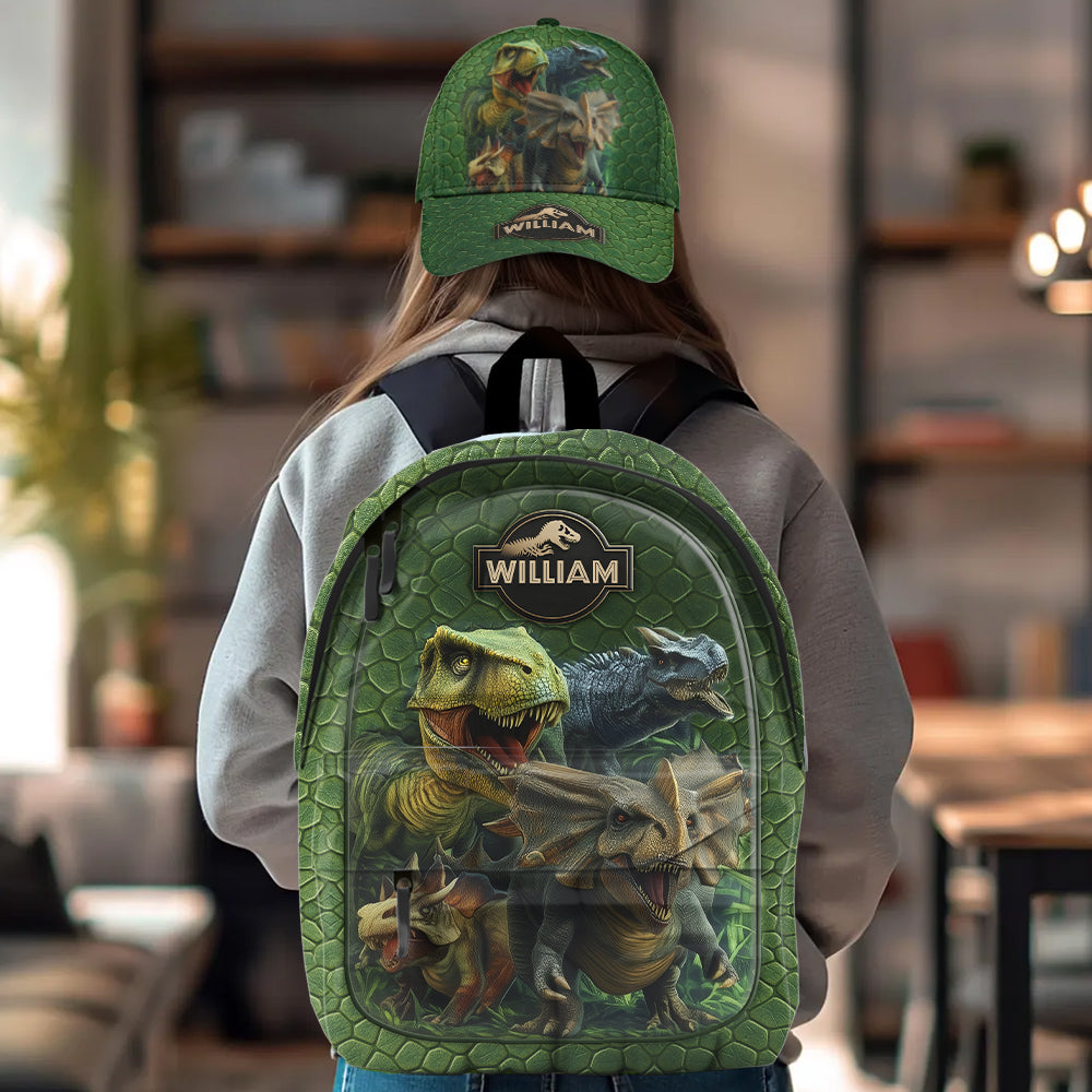Dinosaur World - Personalized Kid Classic Cap & Backpack