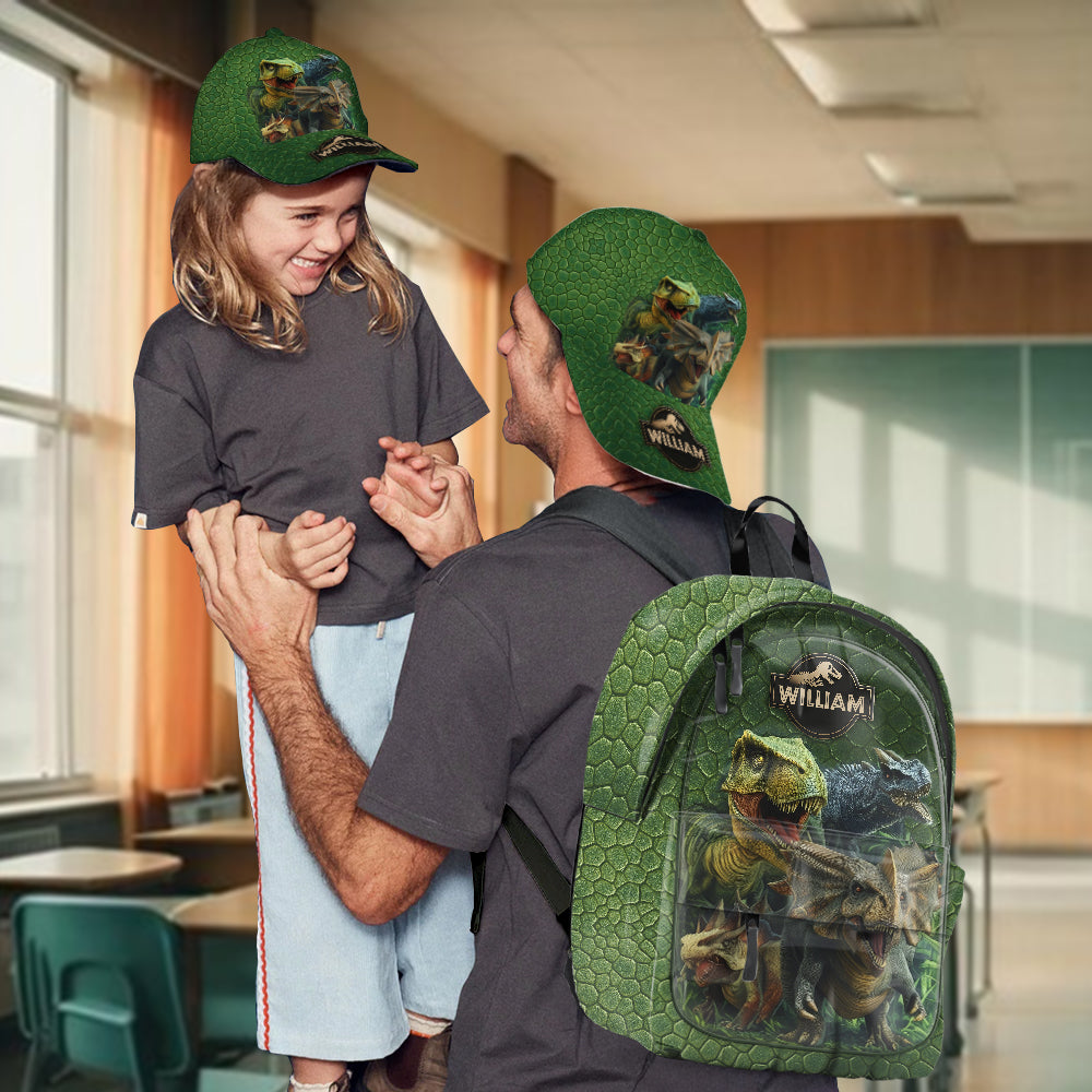 Dinosaur World - Personalized Kid Classic Cap & Backpack