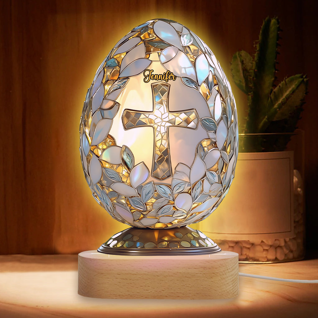 Bénédiction de Pâques - Plaque lumineuse personnalisée en forme de Pâques