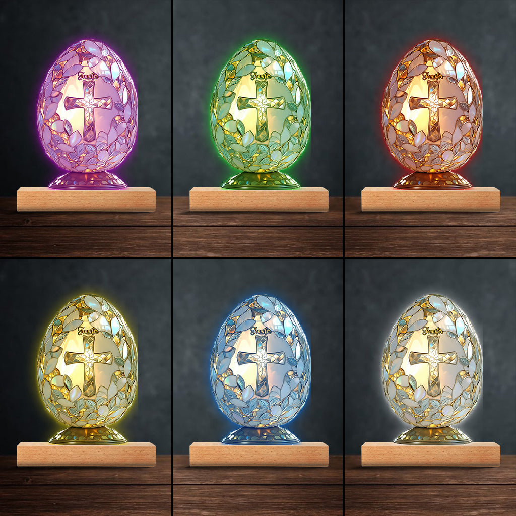 Bénédiction de Pâques - Plaque lumineuse personnalisée en forme de Pâques