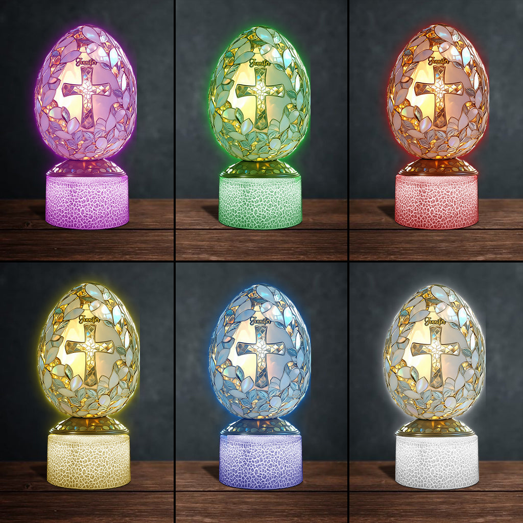 Bénédiction de Pâques - Plaque lumineuse personnalisée en forme de Pâques