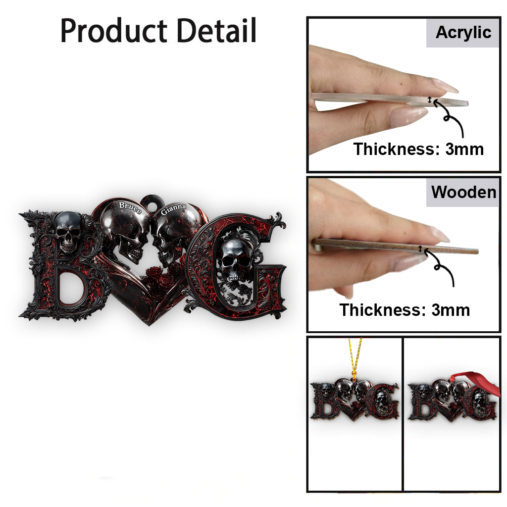 Bis dass der Tod uns scheidet – Personalisierter Totenkopf-Anhänger