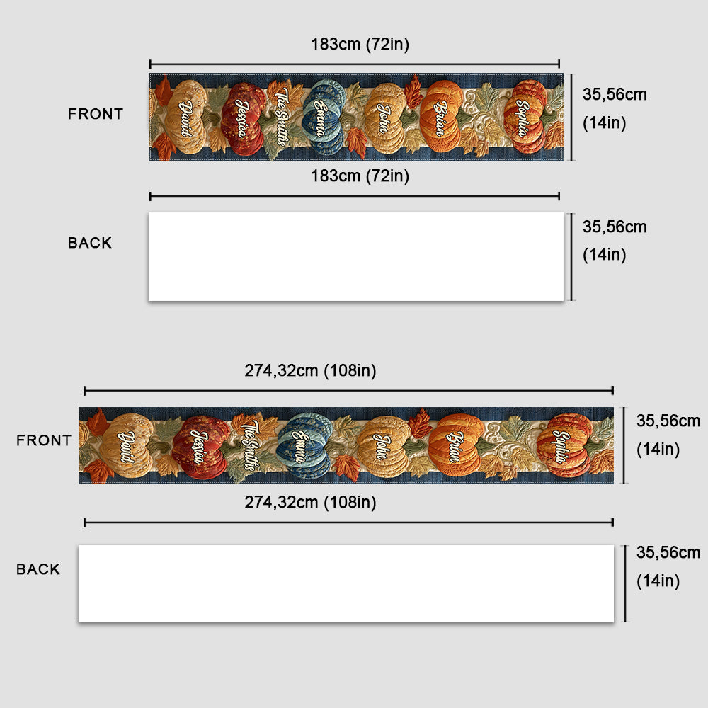 Bis zum Saisonende – Personalisierter Tischläufer für die Familie