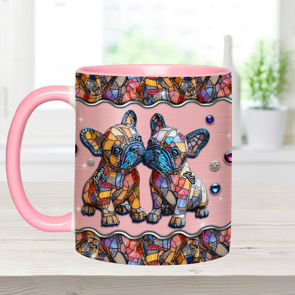 French Bulldog Couple - Personalized French Bulldog Accent Mug