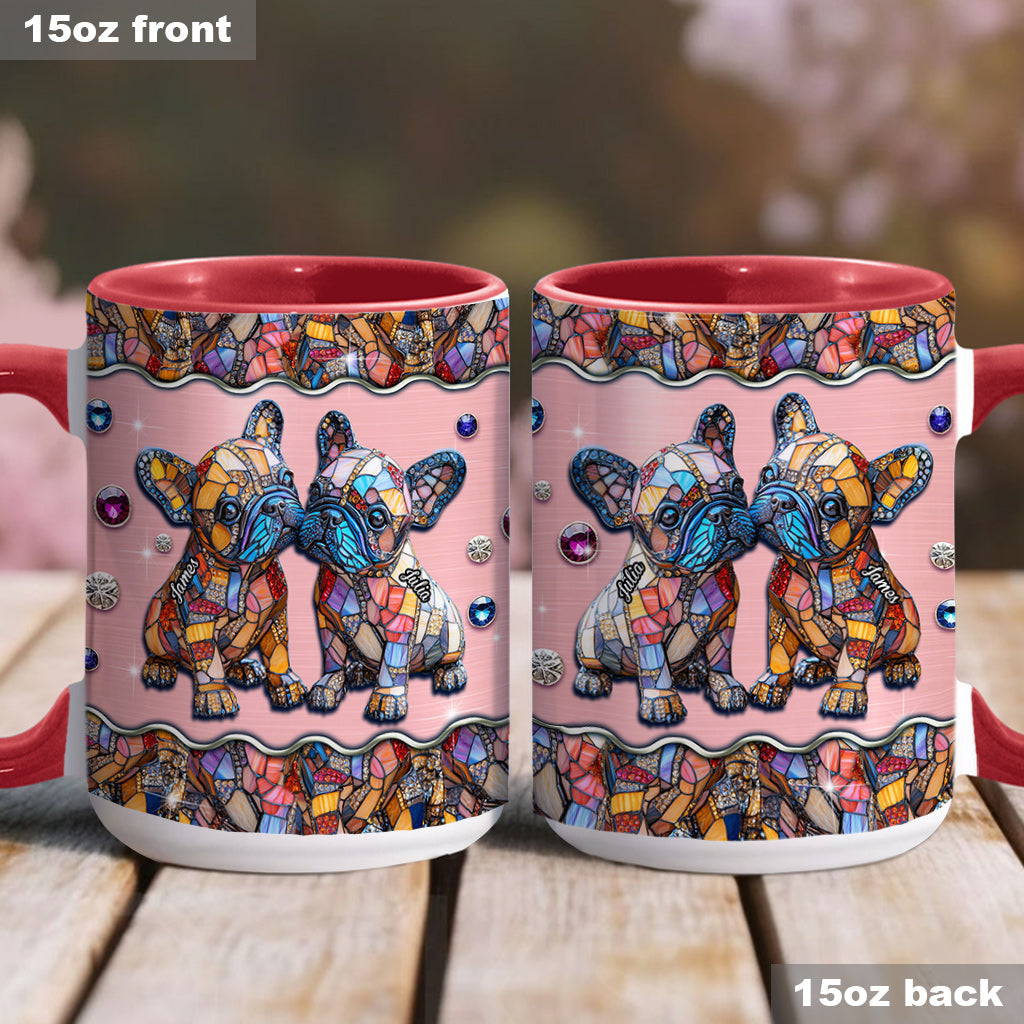 French Bulldog Couple - Personalized French Bulldog Accent Mug