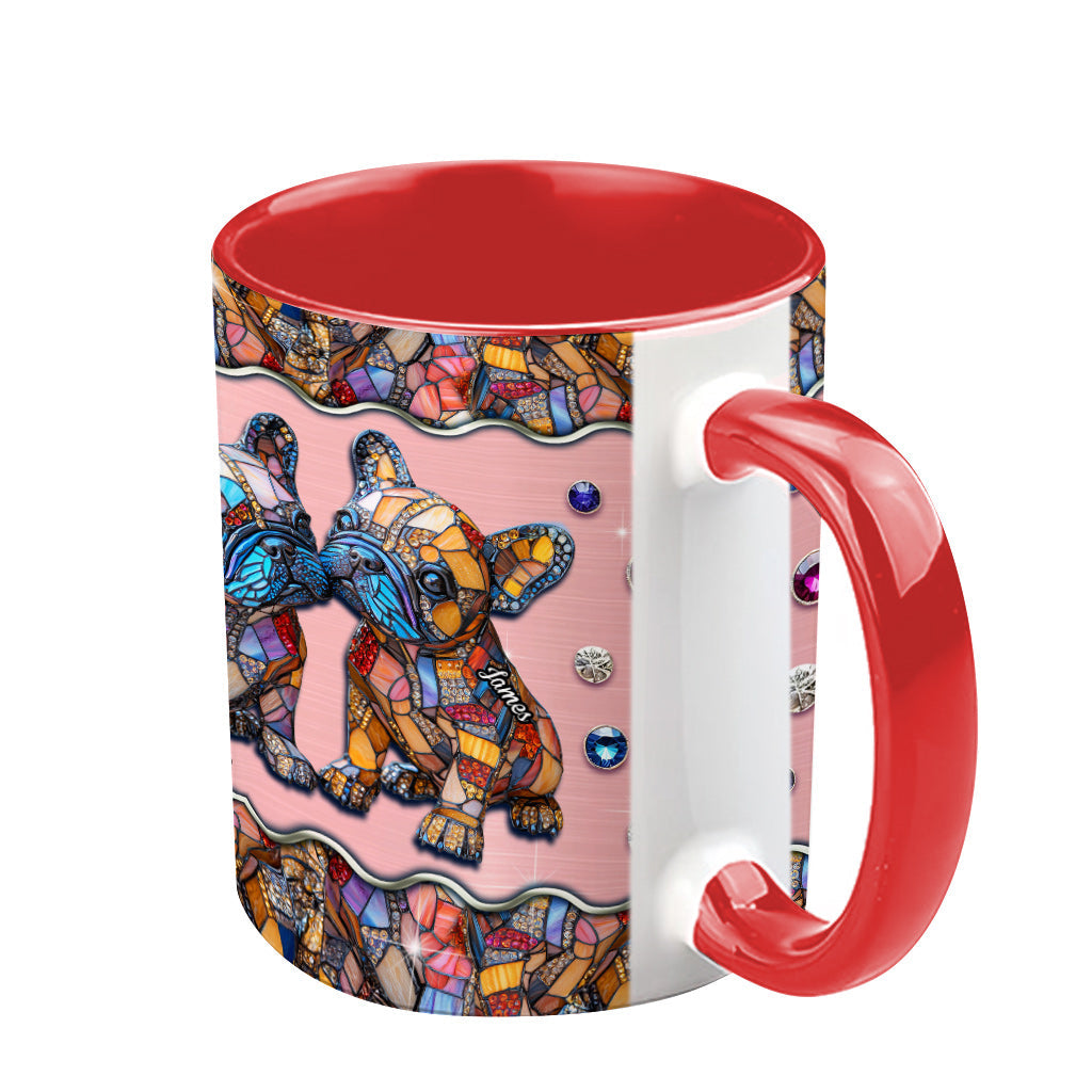 French Bulldog Couple - Personalized French Bulldog Accent Mug