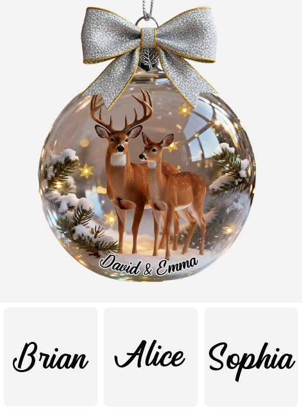 Couple Gifts Buck And Doe - Personalized Couple Ornament
