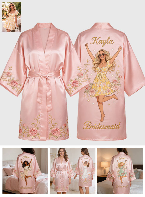 Team Bride - Personalized Wedding Satin Robe
