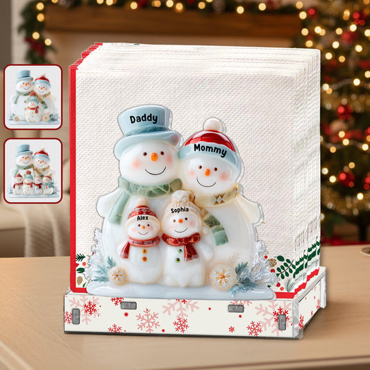 Merry Christmas - Personalized Family Paper Towel Holder