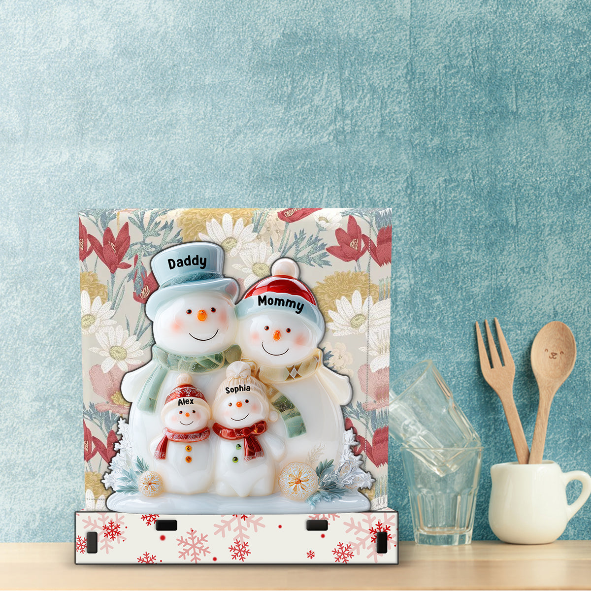 Merry Christmas - Personalized Family Paper Towel Holder