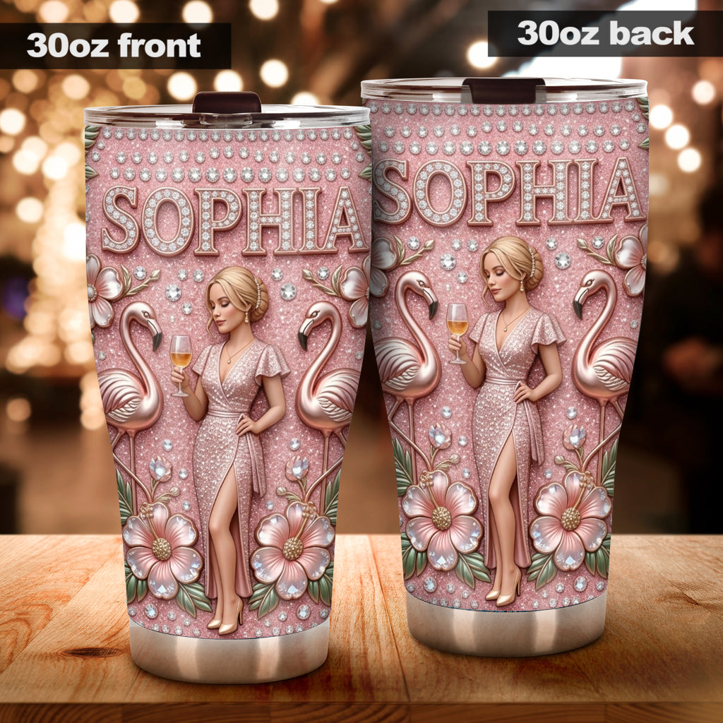Benutzerdefinierte Foto - Personalisierter Flamingo Becher