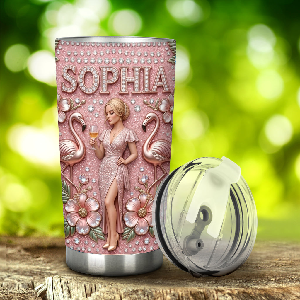 Benutzerdefinierte Foto - Personalisierter Flamingo Becher