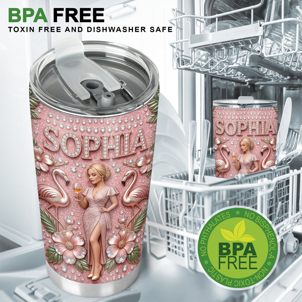 Benutzerdefinierte Foto - Personalisierter Flamingo Becher