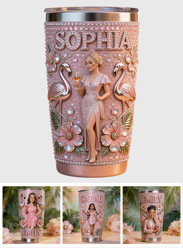 Benutzerdefinierte Foto - Personalisierter Flamingo Becher