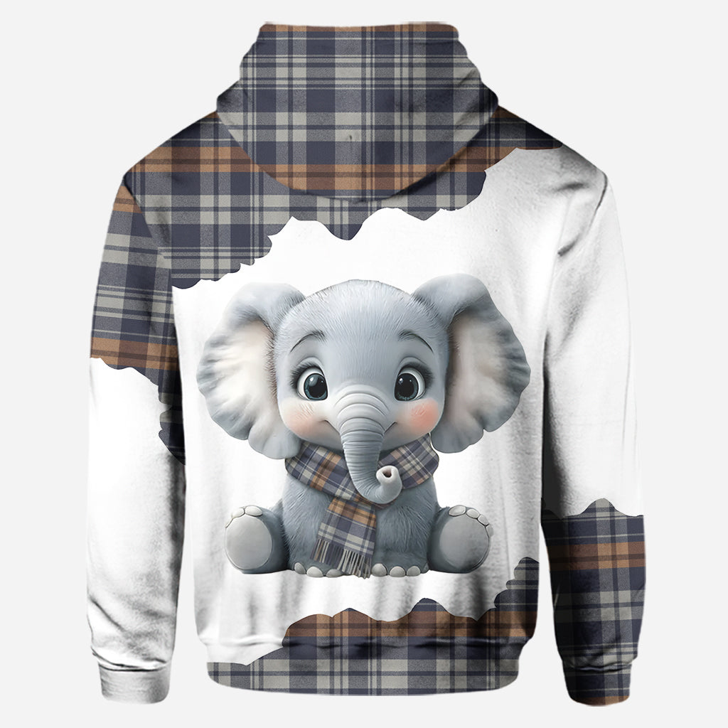 Adorable Elephant - Personalized Elephant Hoodie and Leggings