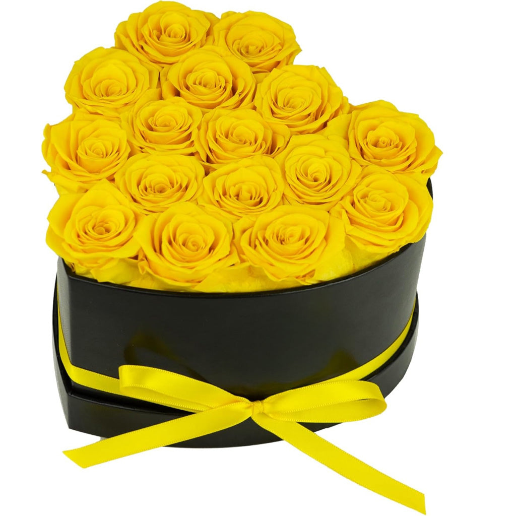 16 Roses Flower Forever Heart Shape Box
