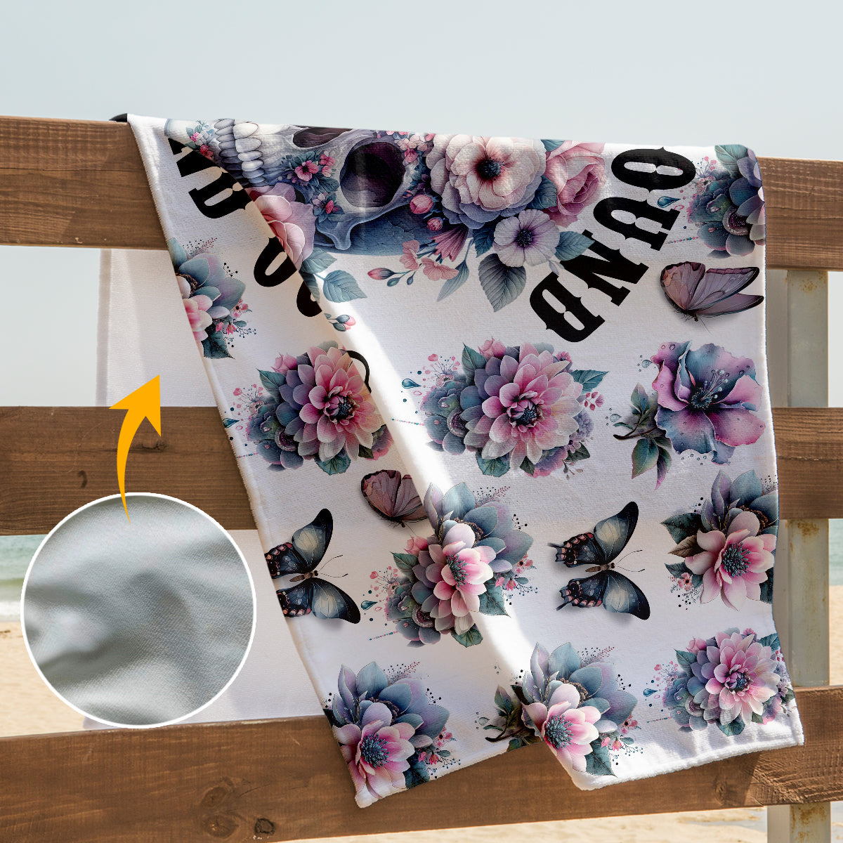 Fuck Around and Find Out - Personalized Skull Quick-dry Beach Towel/ Bath Towel