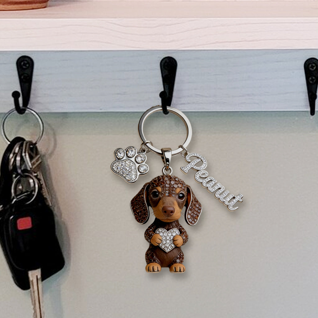 Ich liebe meine Hunde - Personalisierter Premium Schlüsselanhänger mit Charms