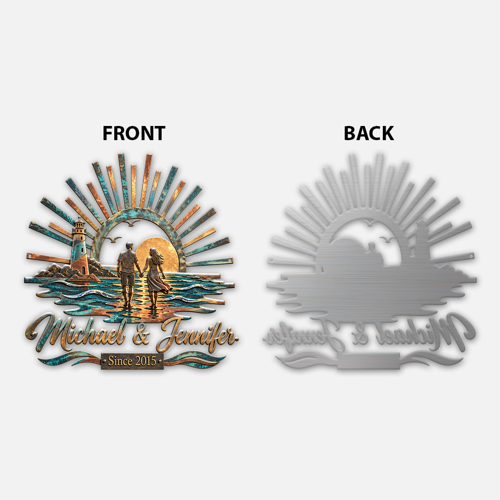 You're My Forever Lighthouse - Personalized Couple 3D Printed Cut Metal Sign