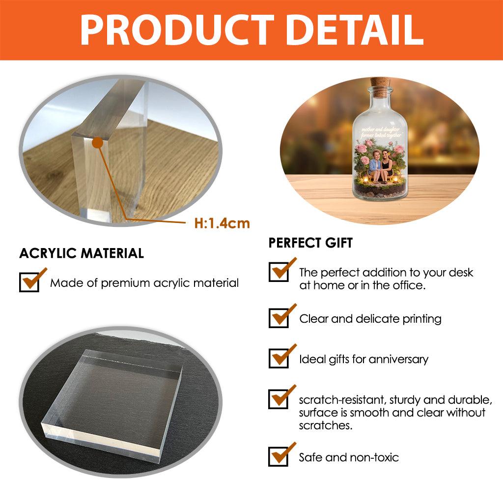 Custom Any Photo, Best Gift For Mother, Grandma - Personalized Mother Custom Shaped Acrylic Plaque