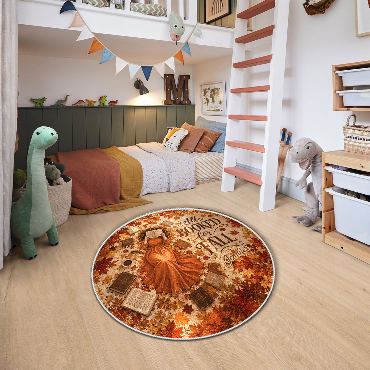 All Booked For Fall - Personalized Book Non-Slip Tufted Rug