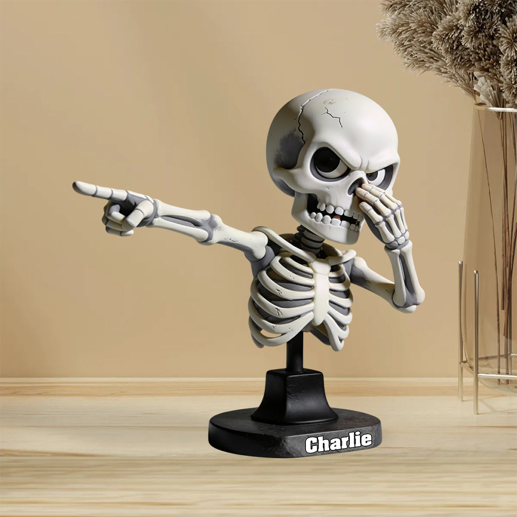 Funny Bathroom Decor - Personalized Skull Custom Shaped Acrylic Plaque