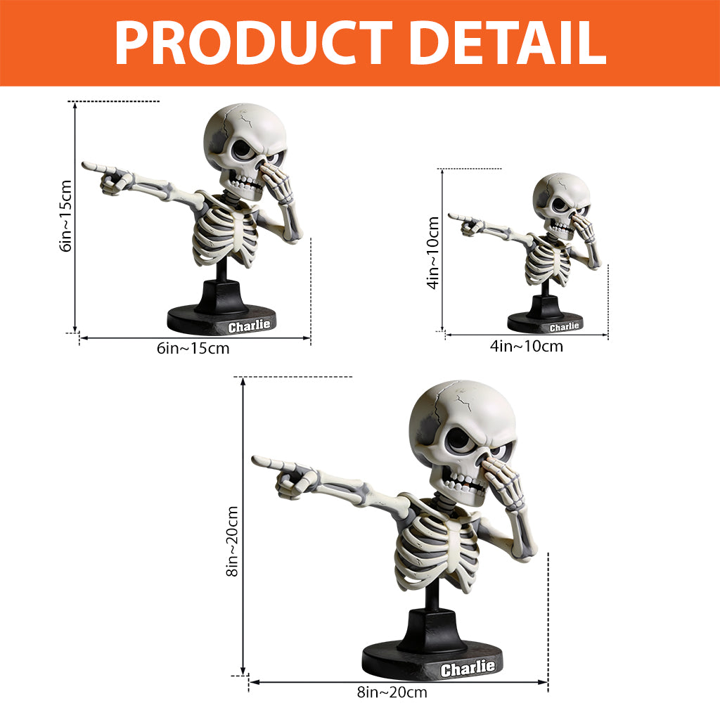 Funny Bathroom Decor - Personalized Skull Custom Shaped Acrylic Plaque