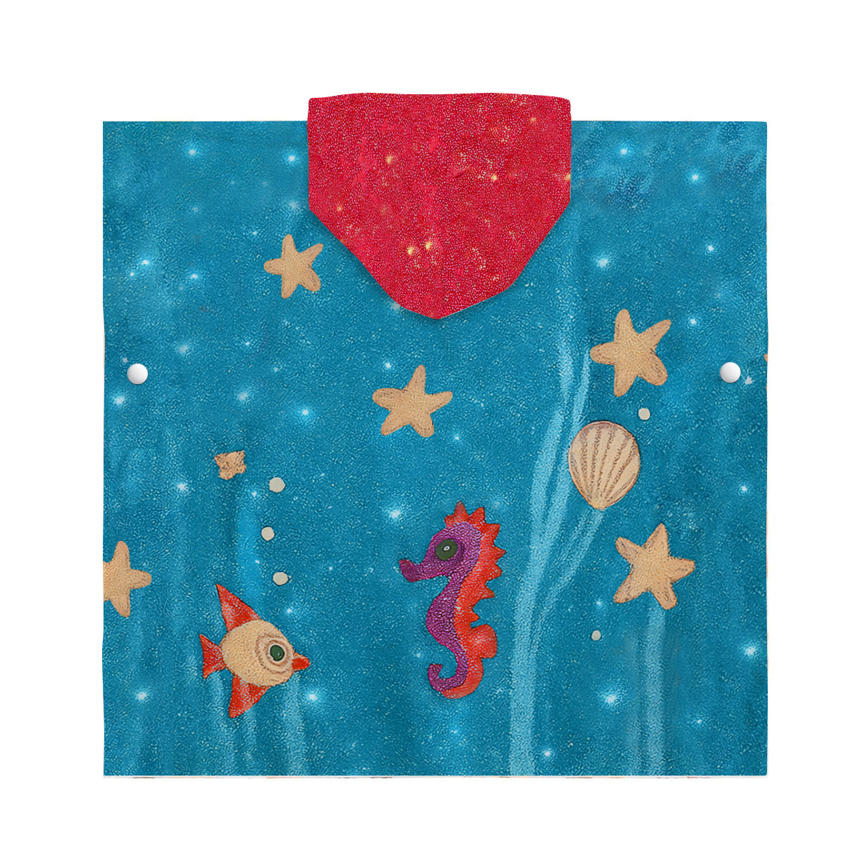 Mermaid At Heart - Personalized Kid Hooded Towel Poncho