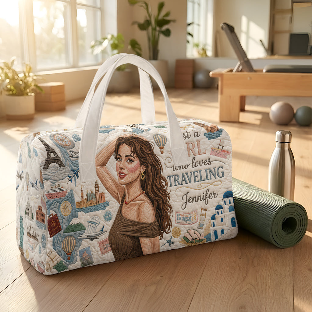 Ein Mädchen, das das Reisen liebt - Personalisierte Reisetasche