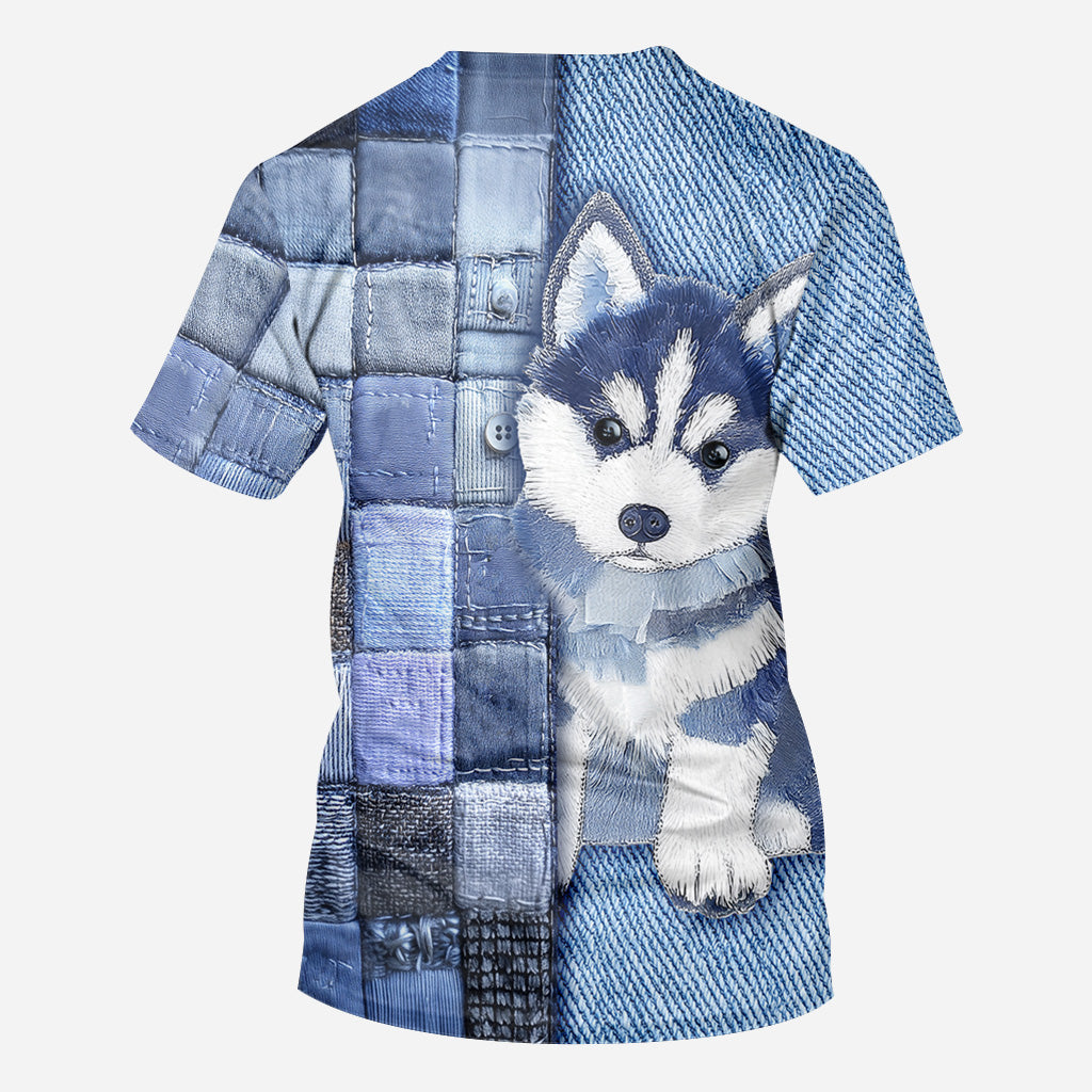 Love Siberian Husky - Personalized Dog All Over Shirt